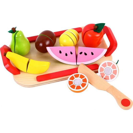 Wooden fruit for cutting