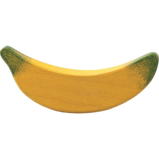 Wooden fruits in a crate