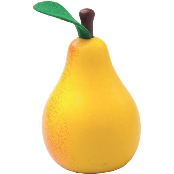 Wooden fruits in a crate