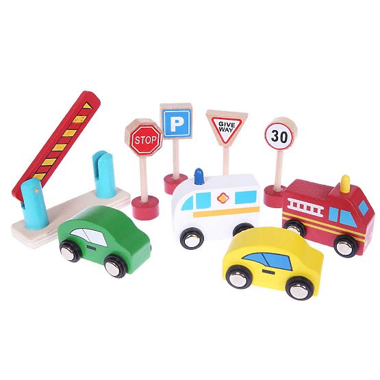 Wooden garage with elevator