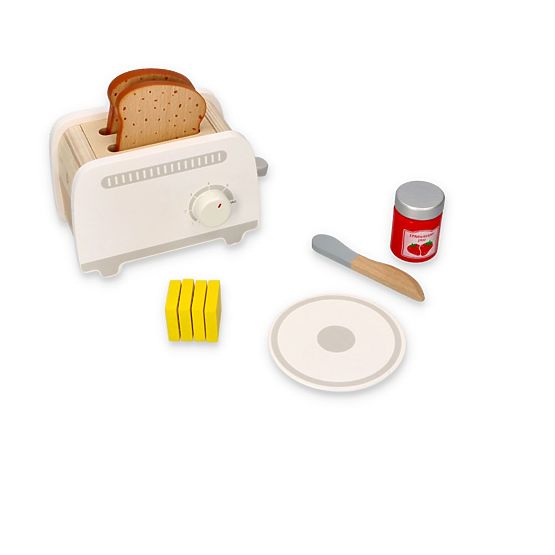 Wooden Grey Toy Toaster for Children