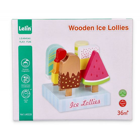 Wooden Ice Cream Popsicles