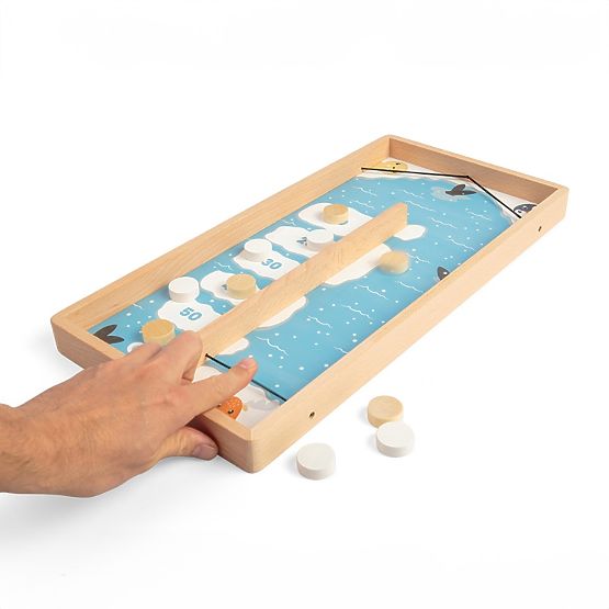 Wooden Ice Puck Game