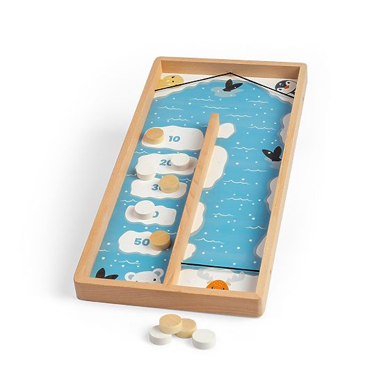 Wooden Ice Puck Game