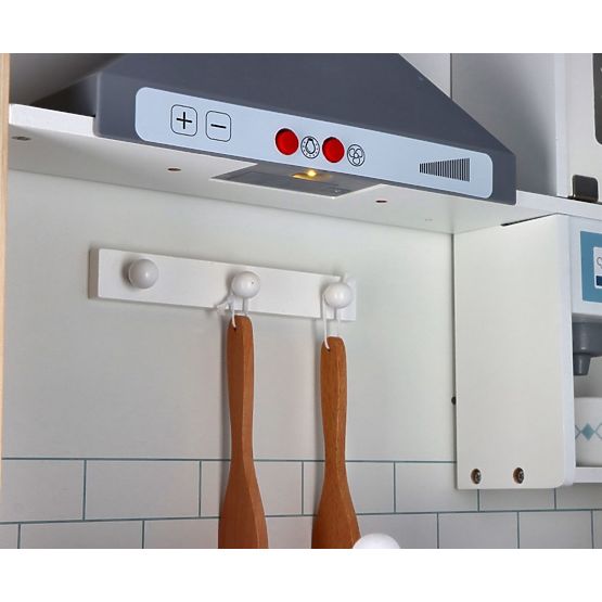 Wooden Interactive Kitchen with Range Hood