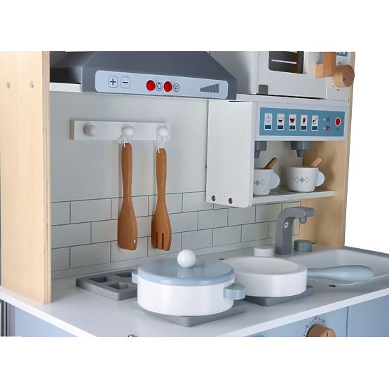 Wooden Interactive Kitchen with Range Hood