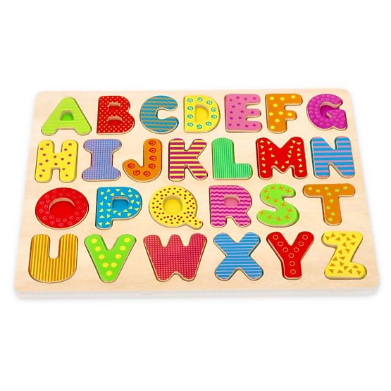 Wooden puzzle alphabet - capital letters