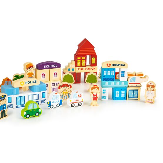 Wooden kit - Fun city 120 pcs