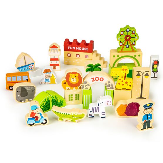 Wooden kit - Fun city 120 pcs