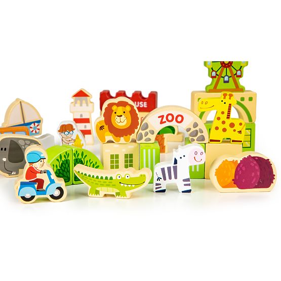 Wooden kit - Fun city 120 pcs