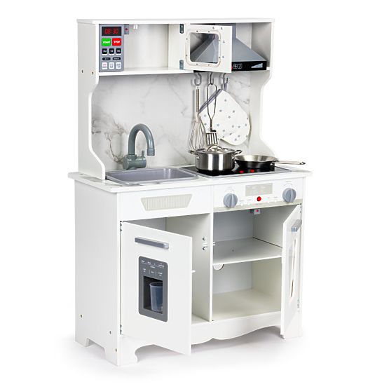 Wooden Kitchen for Kids with Sounds and LED + Accessories ECOTOYS