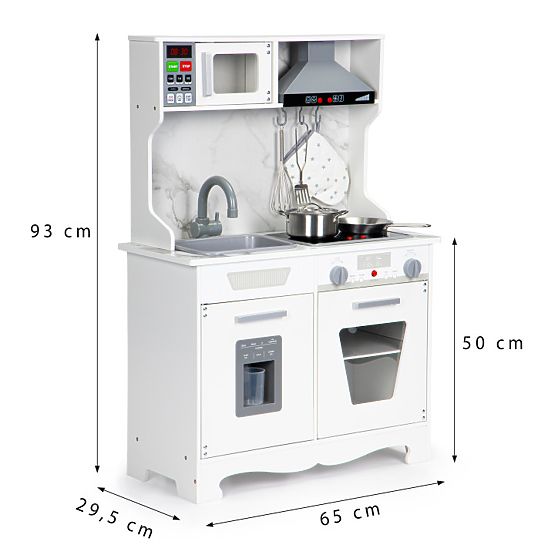 Wooden Kitchen for Kids with Sounds and LED + Accessories ECOTOYS