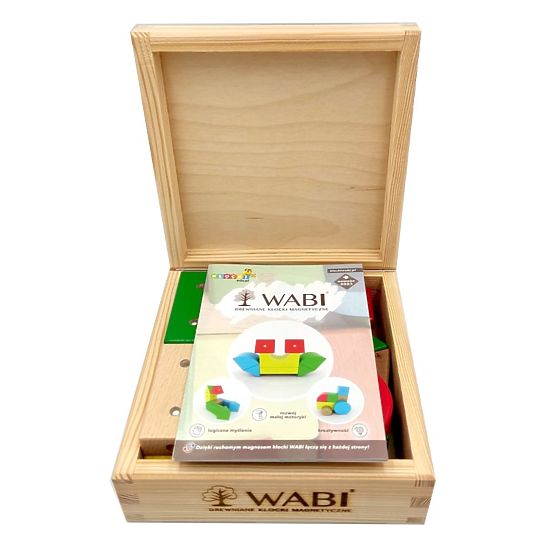 Wooden-Magnetic Blocks WABI, 20 Pieces
