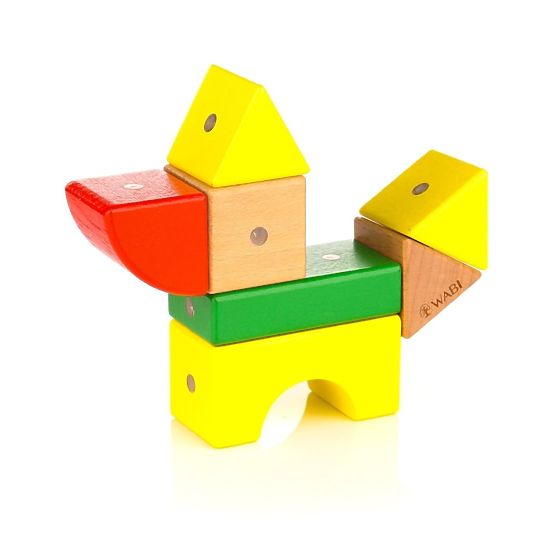 Wooden-Magnetic Blocks WABI, 20 Pieces