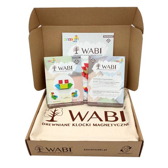 Wooden-Magnetic Blocks WABI, 40 Pieces
