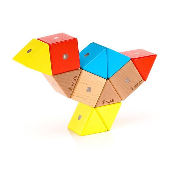 Wooden-Magnetic Blocks WABI, 40 Pieces