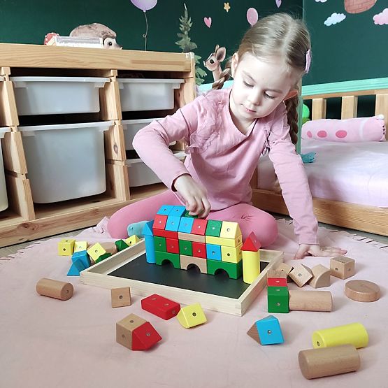 Wooden-Magnetic Blocks WABI, 40 Pieces