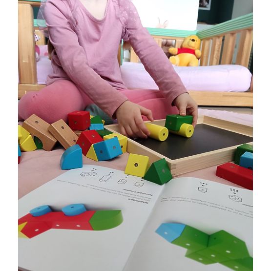 Wooden-Magnetic Blocks WABI, 40 Pieces