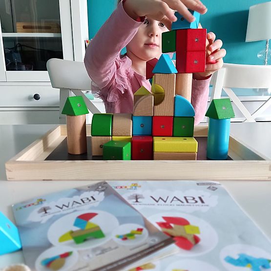 Wooden-Magnetic Blocks WABI, 40 Pieces