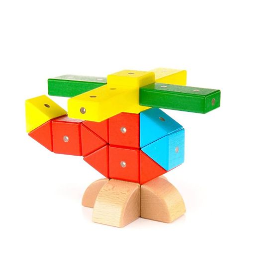 Wooden-Magnetic Blocks WABI, 40 Pieces