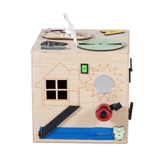 Wooden Montessori Cube - Natural