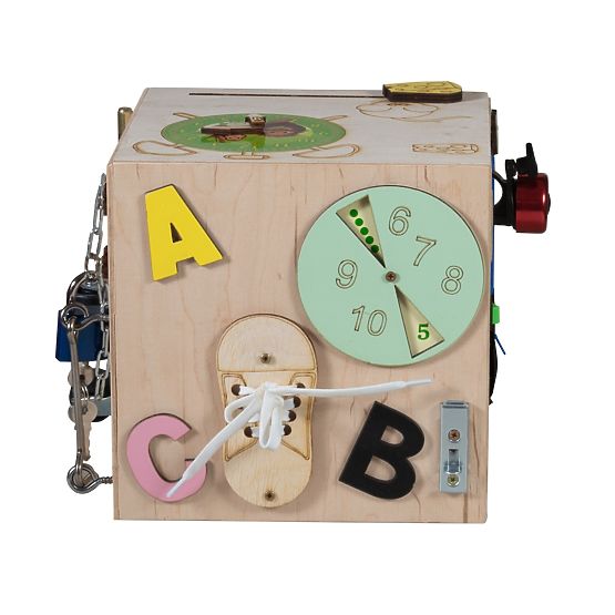 Wooden Montessori Cube - Natural