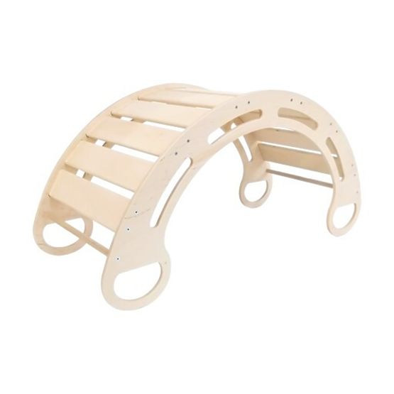 Wooden Montessori Rocker Lilac - Natural