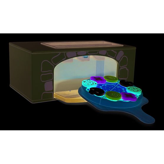 Wooden pizza oven with accessories