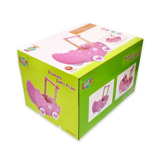 Wooden pram for Lelin dolls