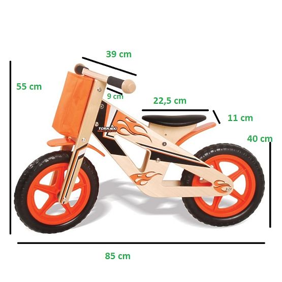 Wooden push bike Tornado
