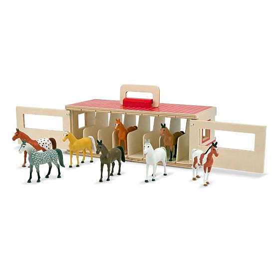 Wooden Stable for 8 Horses