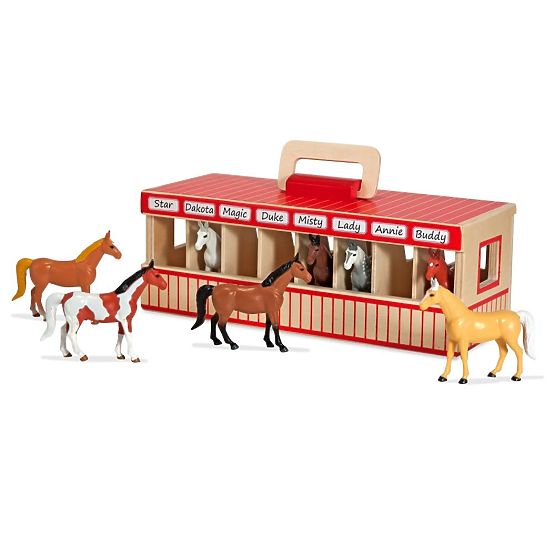 Wooden Stable for 8 Horses