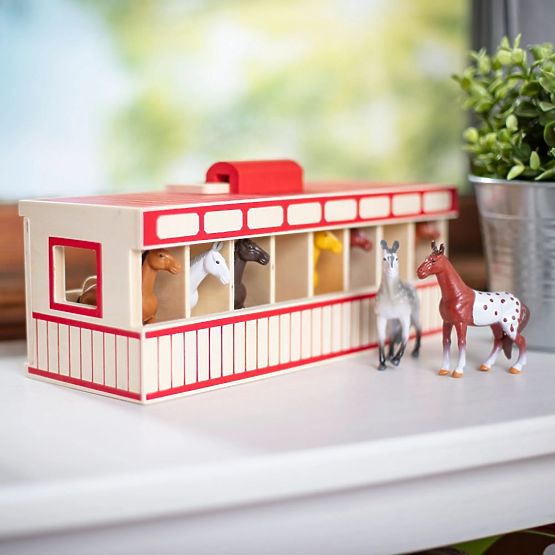 Wooden Stable for 8 Horses