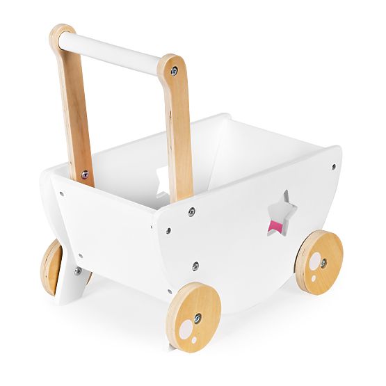Wooden stroller for dolls + walker 2 in 1