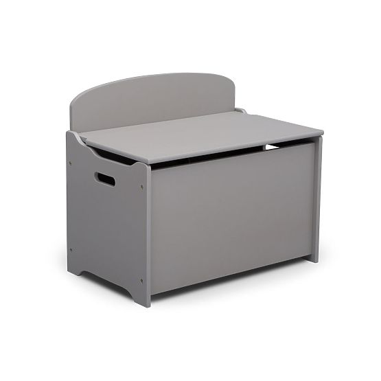 Wooden toy chest - grey