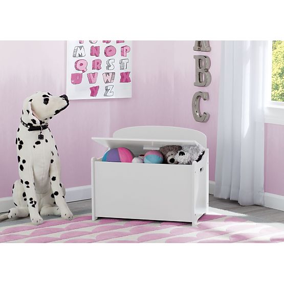 Wooden toy chest - white
