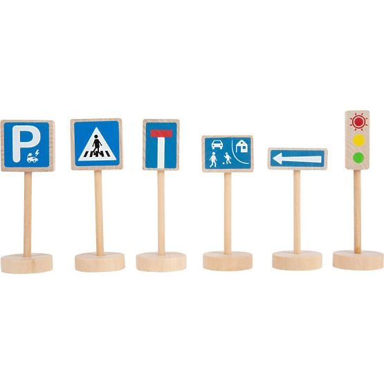 Wooden Traffic Sign Set
