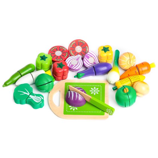Wooden Vegetables for Cutting for Children 20 Pieces ECOTOYS