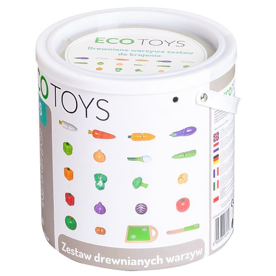 Wooden Vegetables for Cutting for Children 20 Pieces ECOTOYS