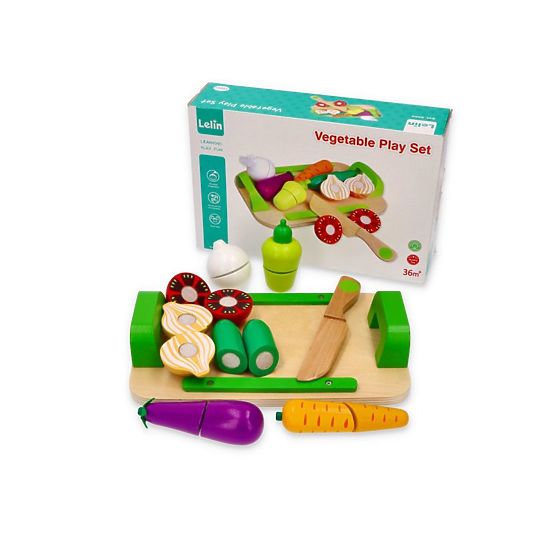 Wooden vegetables for cutting