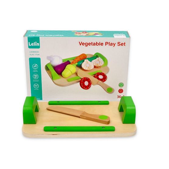 Wooden vegetables for cutting