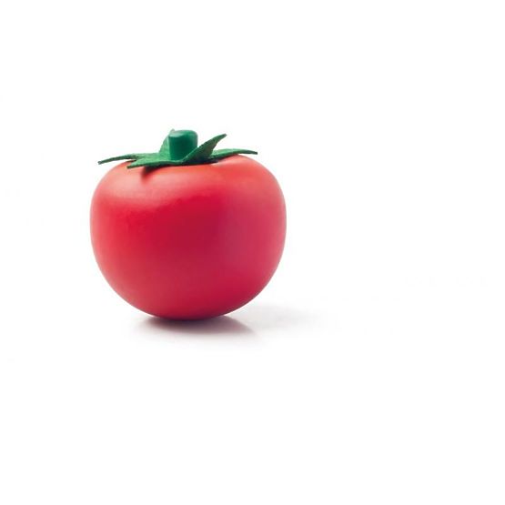Wooden vegetables in a crate