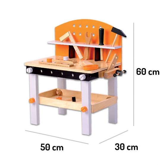 Wooden workbench for children