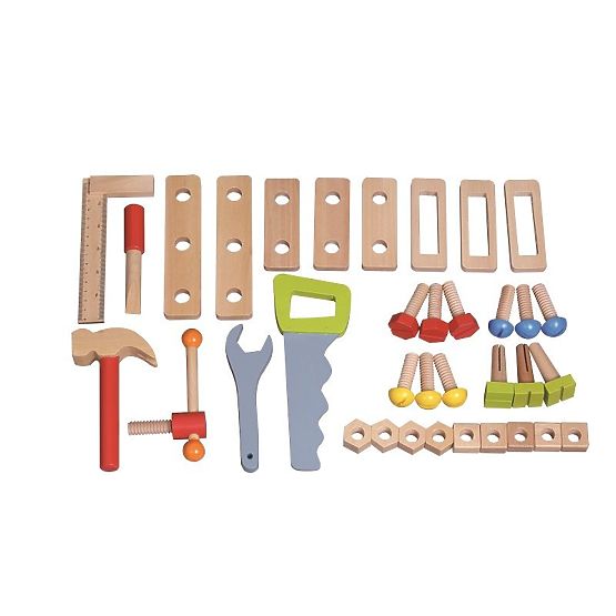 Wooden workshop with lots of tools