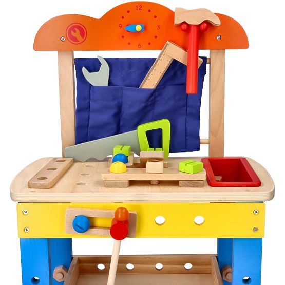 Wooden workshop with lots of tools