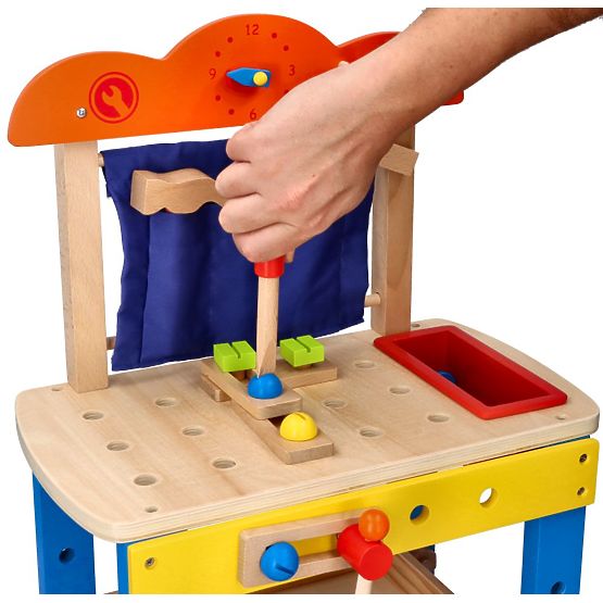 Wooden workshop with lots of tools