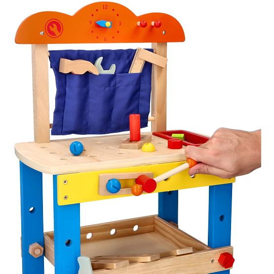 Wooden workshop with lots of tools