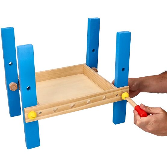 Wooden workshop with lots of tools