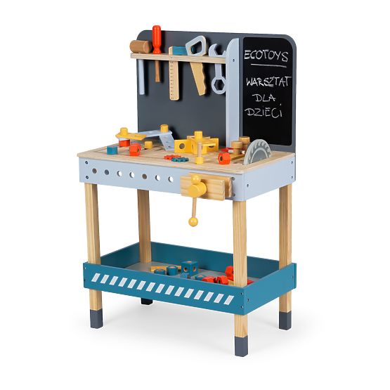Wooden Workshop with Tools - 47 pcs ECOTOYS