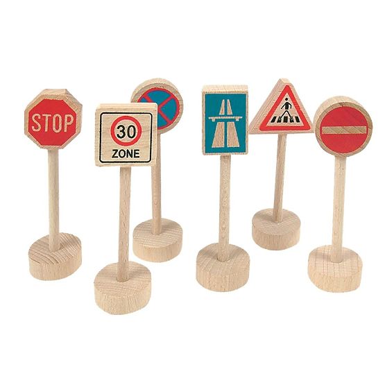WoodyLand Traffic Sign Set 6 pcs